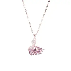 SALTY Anti Tarnish Millenia Dancing Swan Pendant Necklace