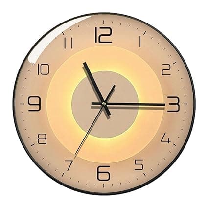 TEKCOOL Wall Clock 12" Silent Quartz Decorative