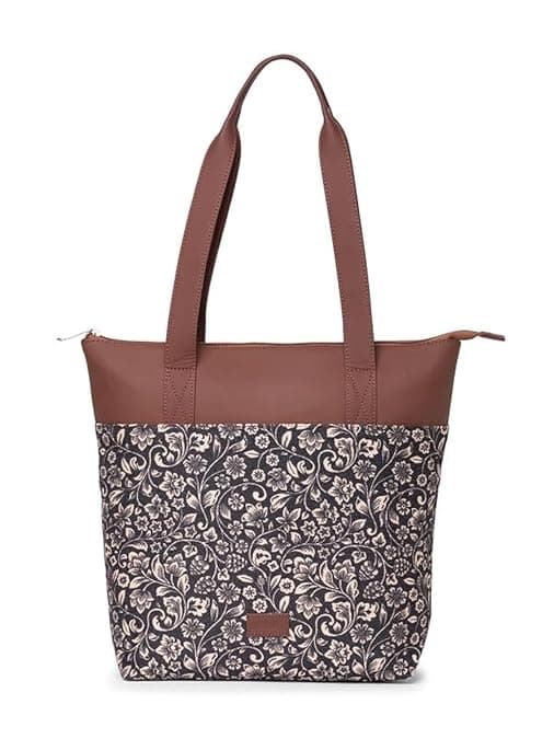 Printed Women’s Jute Handcrafted Vegan Leather Everyday Tote