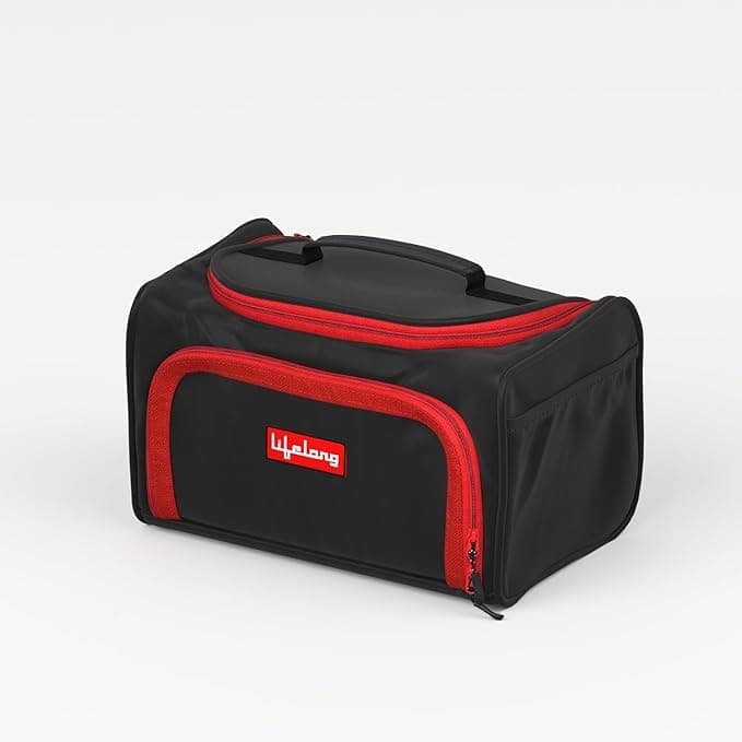 Lifelong Polyester Toiletry Bag – Red/Black