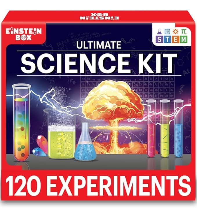Einstein Box Ultimate Science Experiment Kit for Boys & Girls Ages 7-14 | Birthday Gifts Ideas for Kids | STEM Learning Educational Toys & STEM Toys for Boys 7-14 Years | Experiment Kit
