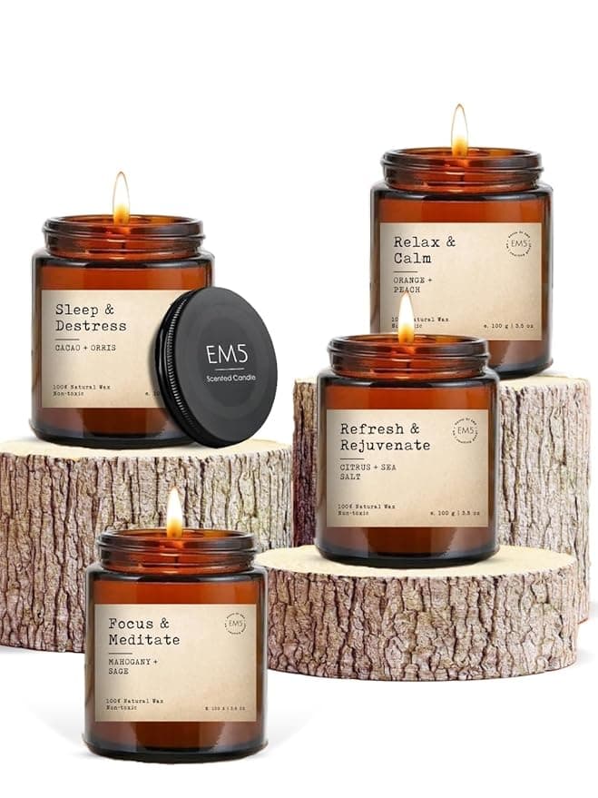 EM5 Aromatherapy Scented Candles Set of 4