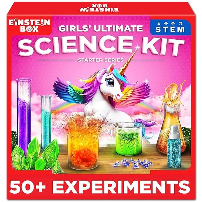 Einstein Box Ultimate Girls' Science Starter Kit for 8+ Years Old | Gift & Toys for Girls Age 8-15 Years | Amazing Science Experiments, STEM Projects & STEM Toys | Birthday Gift Ideas