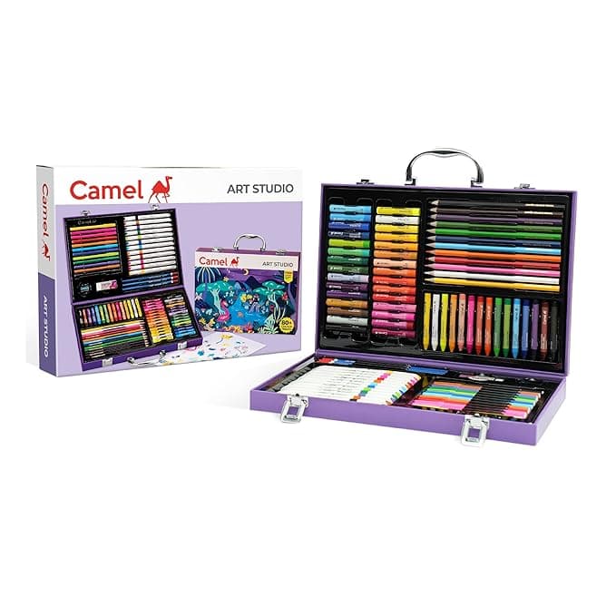 Camel Art Studio Set | Reusable Briefcase Pack