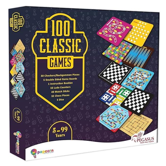 Popcorn Games & Puzzles 100 in 1 Board Games for Kids